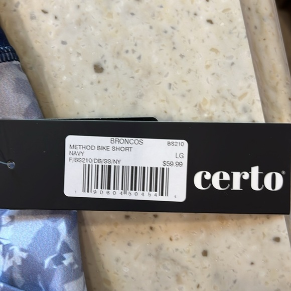 Denver Broncos NWT Navy Bike Shorts with 2 Side Pockets - Picture 5 of 10